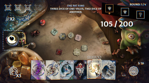 画像ギャラリー No.003のサムネイル画像 / ダイスロールの要素を取り入れた1人用カードゲーム「Bonereader」，2026年第3四半期にリリース。地獄からの脱出を懸けたギャンブルを繰り広げる
