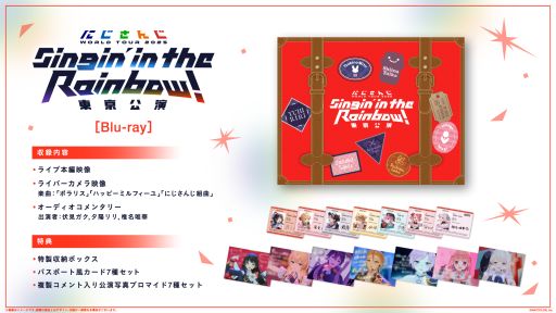 画像ギャラリー No.004のサムネイル画像 / にじさんじライブツアーを締めくくった「Singin’ in the Rainbow! 東京公演」Blu-rayの店舗別特典が公開