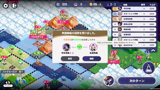 画像ギャラリー No.002のサムネイル画像 / 最大4人で遊べる東方二次創作ゲーム「帝国幻想郷〜TOHOTOPIA」，早期アクセス版をリリース。カジュアルに楽しめるターン制ストラテジー