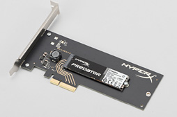 HWûɾKingstonHyperX Predator M.2 PCIe G2 x4 SSDס2CrystalDiskMark༡ɤ߽Фǽ1400MB/sĶǧ