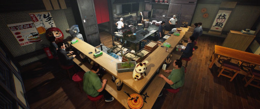 画像ギャラリー No.002のサムネイル画像 / 最大6人で遊べるラーメン店経営シム「Japanese Ramen Simulator」,早期アクセス版を9月にリリース。泥棒や火災には手裏剣や消火器で対処する