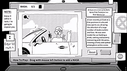画像ギャラリー No.009のサムネイル画像 / モザイク加工で重要な部分を隠し,ごく普通の写真を大ヒットニュースに仕立てる。ブラックユーモアの効いたADV「MASK IT」,Steamストアページが公開に