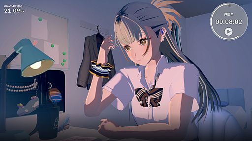 画像ギャラリー No.004のサムネイル画像 / 文学少女の次に，クラスで人気のギャルが登場！ チルい雰囲気に浸りながら，感情豊かな少女とデスクワークに励む作業用ADV「Chill with You : SHIOI's Sparkling Scenes」発表