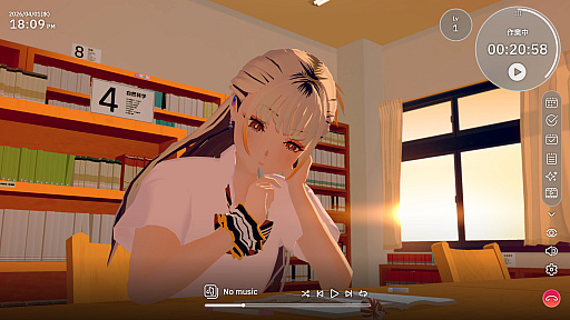 画像ギャラリー No.007のサムネイル画像 / 文学少女の次に，クラスで人気のギャルが登場！ チルい雰囲気に浸りながら，感情豊かな少女とデスクワークに励む作業用ADV「Chill with You : SHIOI's Sparkling Scenes」発表