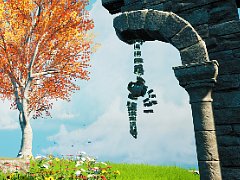 物理演算クライミングゲーム「TETE」をプレイ。垂直の壁でも，張り出した崖の下でも移動できる自由さが楽しい［TGS2026］