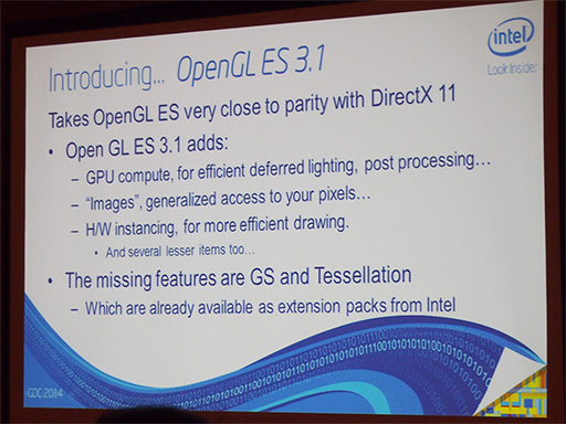 #004Υͥ/GDC 2014OpenGL ES 3.1ǥ꡼åפΤIntel Bay Trail-TȳȯԸġAndroidμߤ