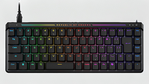 画像ギャラリー No.001のサムネイル画像 / ラピッドトリガー対応の65%キーボード「ROG Falchion Ace HFX」の日本語配列モデルが登場