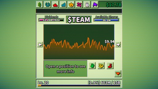 画像ギャラリー No.002のサムネイル画像 / 全プレイヤーが市場を共有する株取引シム「Screen Stocks スクリーンストック」，Steamで発売。画面の隅で放置しながら資産を増やそう