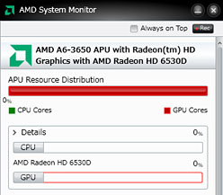 #004Υͥ/Radeon Core 320ΡA6-3650APUӥ塼Dual GraphicsοΨϾ̥ǥ뤳Ȥ