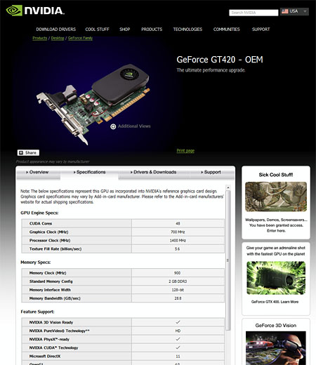 NVIDIA48SPDX11GPUGeForce GT 420פʥꥹȤɲáOEM