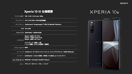 ˡޥۡXperia 1 IIIפXperia 10 IIIפȯɽϥɤ5GΥߥȤˤб