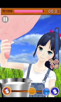 メイちゃんの乳搾り体験