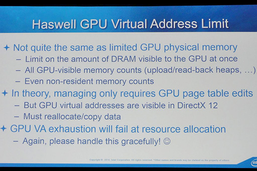  No.010Υͥ / GDC 2015ϡHaswellפȡBroadwellפδ֤ˤϡDirectX 12Ϣνפʰ㤤ä