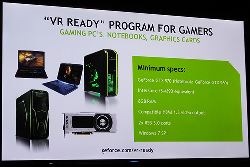 CES 2016ϡVR Readyץץ򳫻ϤNVIDIAΥ֡˹ԤäơǿVRƥĤRiftפȡVive PreפθƤ