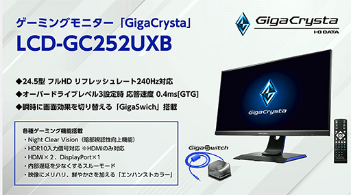 TGS 2020I-O DATA240HzɽбΥޡ24.5վǥץ쥤ȯɽͽ