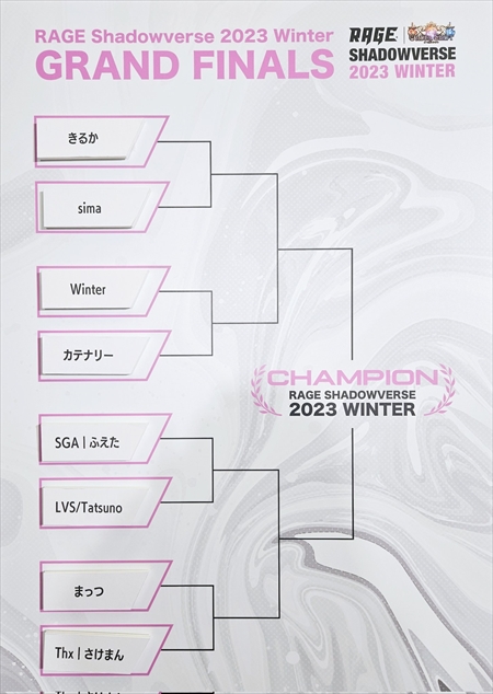 RAGE Shadowverse 2023 Winterͽݡȡ12˼»ܤGRAND FINALSʤ8꤬ͤꡪ