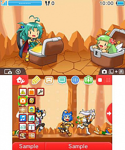 画像集 No.002のサムネイル画像 / 「ブレイブダンジョン」イラコン受賞作を用いた3DS用テーマの第3弾が配信開始