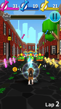 画像集 No.005のサムネイル画像 / わんこのスマホ向けランニングアクション「Little Doggy Run」が配信中