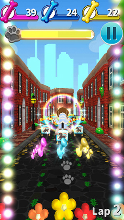 画像集 No.006のサムネイル画像 / わんこのスマホ向けランニングアクション「Little Doggy Run」が配信中