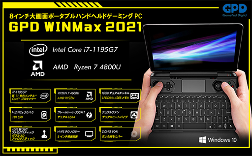 ޡĶPCGPD WIN Max 2021פιͽ󤬻Ϥޤ롣IntelǥAMDǥѰ