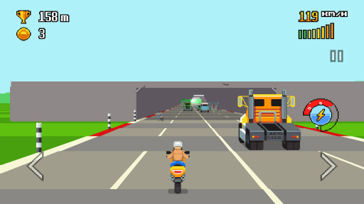 画像ギャラリー No.004のサムネイル画像 / 障害をハンドルさばきで切り抜けろ！ スマホ向けレースゲーム「Retro Highway」を紹介する「（ほぼ）日刊スマホゲーム通信」第1763回