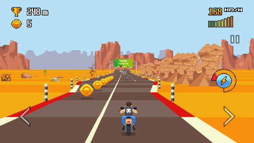 画像ギャラリー No.011のサムネイル画像 / 障害をハンドルさばきで切り抜けろ！ スマホ向けレースゲーム「Retro Highway」を紹介する「（ほぼ）日刊スマホゲーム通信」第1763回