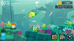 画像ギャラリー No.002のサムネイル画像 / 可愛い猫がモリで魚を仕留めるシューティングゲーム「モリにゃん」を紹介する「（ほぼ）日刊スマホゲーム通信」第1840回