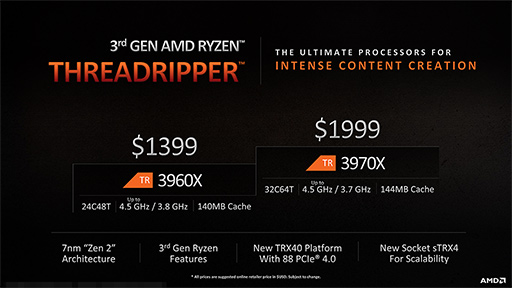 AMD3Ryzen Threadripperξܺ٤餫ˡ2020ǯˤ64128åбΡRyzen Threadripper 3990Xפ꡼