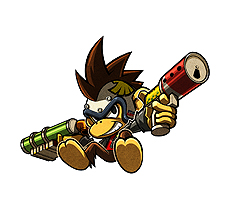 画像集 No.011のサムネイル画像 / 世紀末の日本でサルと家電ロボが戦う。Switch用アクションシューティング「MONKEY BARRELS」(モンキーバレルズ)が11月7日より配信へ