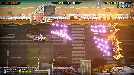 画像集 No.018のサムネイル画像 / 世紀末の日本でサルと家電ロボが戦う。Switch用アクションシューティング「MONKEY BARRELS」(モンキーバレルズ)が11月7日より配信へ