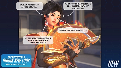 画像ギャラリー No.002のサムネイル画像 / 「オーバーウォッチ」，新ヒーロー「アンラン」のビジュアル修正を発表。4月15日開幕のシーズン2で実装予定