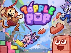 物理パズルパーティーゲーム「TopplePOP」,TGS 2025にプレイアブル出展決定。1990年代の和製パズルゲームにインスパイアされた作品
