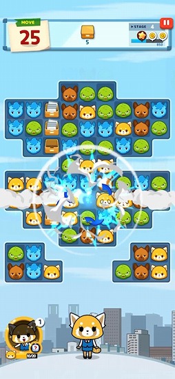 画像ギャラリー No.001のサムネイル画像 / サンリオのキャラを題材にしたマッチ3パズル「アグレッシブ烈子」を紹介する「(ほぼ)日刊スマホゲーム通信」第2393回