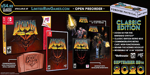 #002Υͥ/֥᥿륹å׽6ϿPS4ѥեȤΥѥåǤLimited Run Games顣DOOM 64פΥѥåǤ