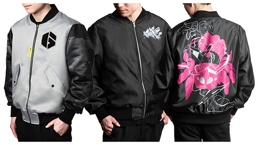 画像ギャラリー No.002のサムネイル画像 / 「スト6」ジュリ，豪鬼の2WAYブルゾン，予約販売を開始。表面は落ち着いた日常使い用，裏面はインパクト重視の大胆なデザイン