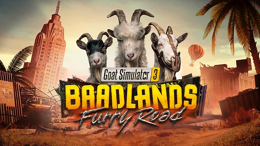 画像ギャラリー No.001のサムネイル画像 / 「Goat Simulator 3」,終末世界をバイクで駆け巡るDLC“Baadlands: Furry Road”をリリース。本編が60%オフになるセールも実施中