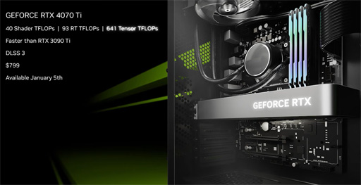 NVIDIAǥȥåPCGPUGeForce RTX 4070 TiפȥΡPCGeForce RTX 40ץ꡼ȯɽ