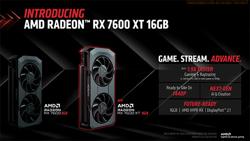  No.003Υͥ / 16GBοȥ꡼GPURadeon RX 7600 XTפȯɽˡRadeon RX 7600Υ̡⥯å