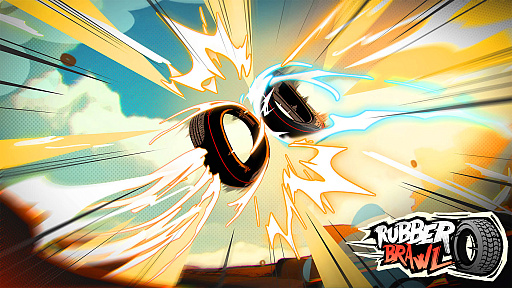 画像ギャラリー No.002のサムネイル画像 / 「Rubber Brawl」,Steamにストアページをオープン。パンパンに空気を入れた最大32本のタイヤが戦うバトルロイヤル