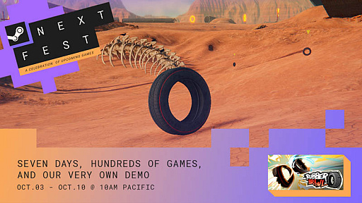 画像ギャラリー No.003のサムネイル画像 / 「Rubber Brawl」,Steamにストアページをオープン。パンパンに空気を入れた最大32本のタイヤが戦うバトルロイヤル