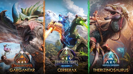 画像ギャラリー No.001のサムネイル画像 / 「ARK: Survival Ascended」，三つ首の「ケルベラックス」と，生物や資源を吸い込む「ガルガンター」を実装。「テリジノサウルス」のリワークも実施
