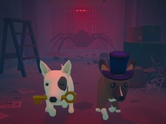 2匹のかわいい子犬が不気味な屋敷を探索。2人協力ホラーアドベンチャー「Haunted Paws」,無料プレイテストを10月31日から実施