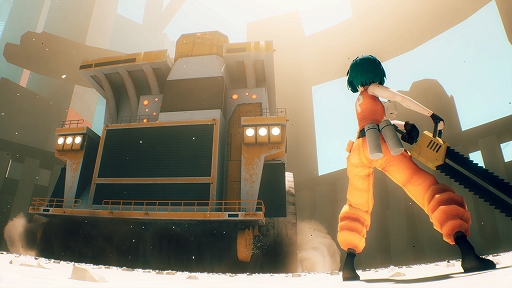 画像ギャラリー No.004のサムネイル画像 / チェーンソーを手にした少女が巨大重機に挑む。「MOTORSLICE」，5月5日にリリース決定