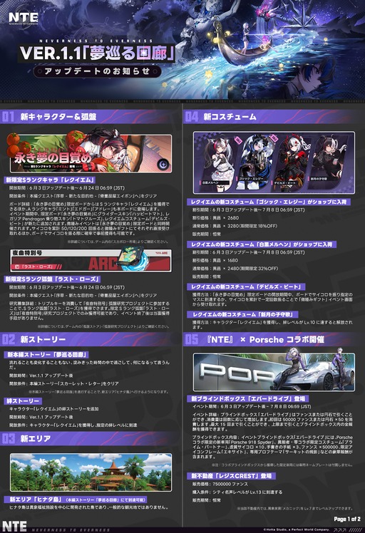 画像ギャラリー No.009のサムネイル画像 / 「NTE: Neverness to Everness」，Ver.1.1「夢巡る回廊」の詳細情報をアナウンス。秋葉原では，レクイエム実装を記念したイベントを開催へ