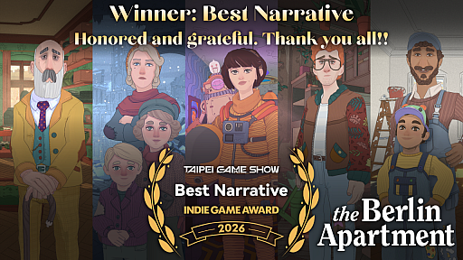 画像ギャラリー No.012のサムネイル画像 / 「ダレカレ」がグランプリとBest Audioを受賞。台北ゲームショウ「Indie Game Award 2026」の受賞作品が発表に