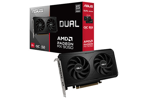 画像ギャラリー No.002のサムネイル画像 / デュアルファン仕様でカード長約203mmのRadeon RX 9050搭載カードがASUSから登場