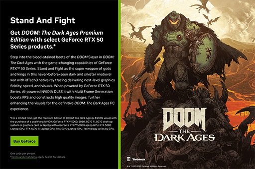 ꡼ No.002Υͥ / GeForce RTX 50ܥɤPCǡDOOM: The Dark Agesפ館륭ڡ󳫻ϡ521ޤ
