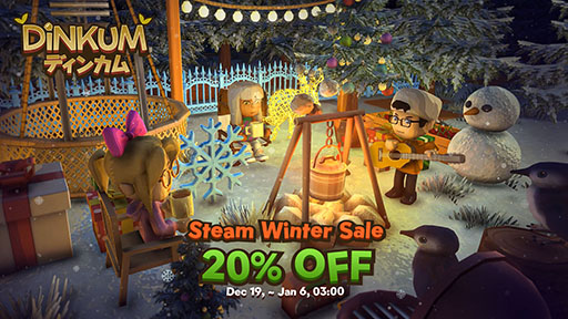 画像ギャラリー No.001のサムネイル画像 / サバイバルライフシム「Dinkum」,Steamウィンターセールに参加。本体は20%オフ,サウンドトラック付きのバンドルは30%オフのお得価格に