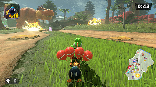 画像ギャラリー No.004のサムネイル画像 / 「マリオカート ワールド」,新バトルルール「ドッカン!ボムへい」を追加。アイテムは“ボムへい”のみ,最大10個までストックできる