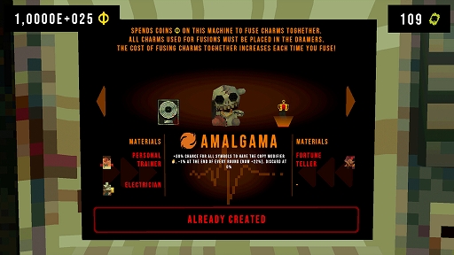 画像ギャラリー No.002のサムネイル画像 / ホラースロットゲーム「CloverPit」，初のDLC「Unholy Fusion」を配信開始。「手術マシン」でチャームを合成し，強力な装飾品に作り変えられる